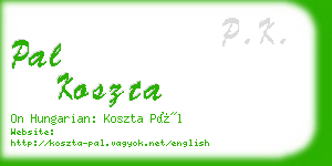 pal koszta business card